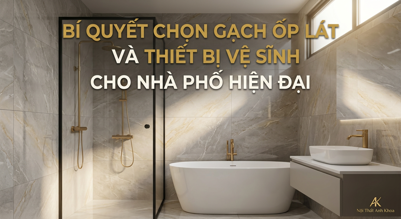 Bí Quyết Chọn Gạch Ốp Lát Và Thiết Bị Vệ Sinh Cho Nhà Phố Hiện Đại