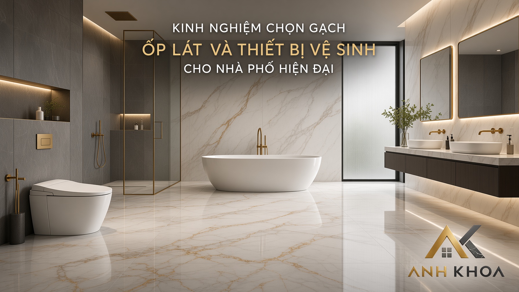 Kinh Nghiệm Chọn Gạch Ốp Lát Và Thiết Bị Vệ Sinh Cao Cấp Cho Nhà Phố Hiện Đại