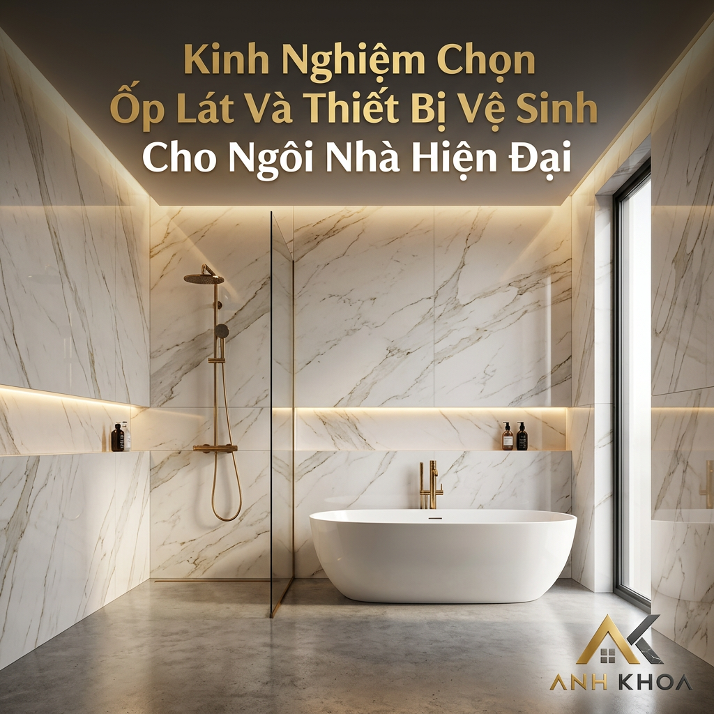 Kinh Nghiệm Chọn Gạch Ốp Lát Và Thiết Bị Vệ Sinh Cho Ngôi Nhà Hiện Đại