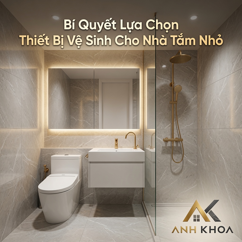 Bí Quyết Lựa Chọn Thiết Bị Vệ Sinh Cho Nhà Tắm Nhỏ: Tối Ưu Diện Tích, Nhân Đôi Tiện Nghi