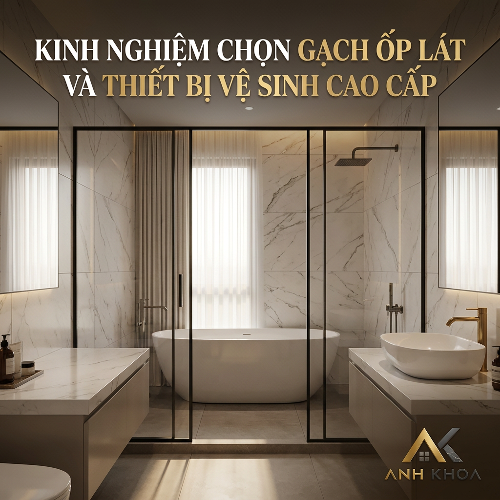 Kinh Nghiệm Chọn Gạch Ốp Lát Và Thiết Bị Vệ Sinh Cao Cấp Cho Nhà Phố Hiện Đại