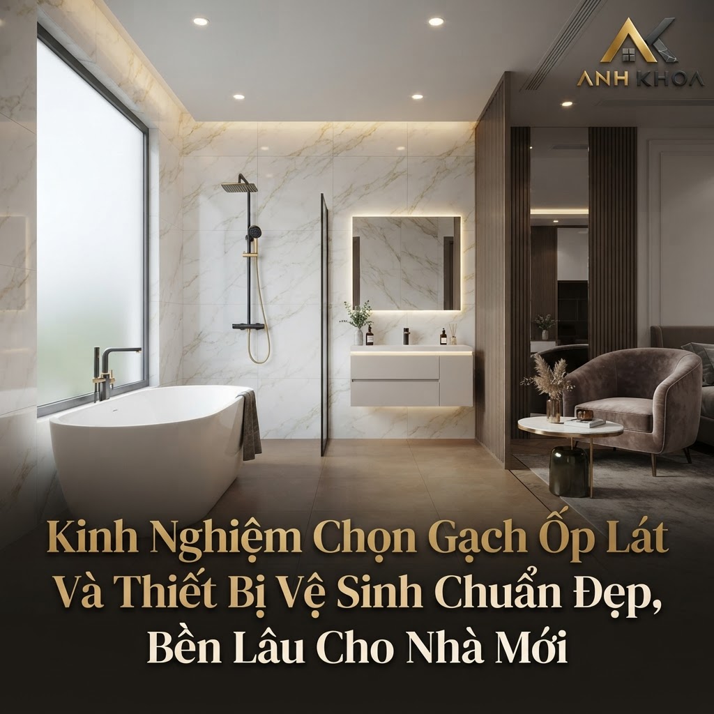 Kinh Nghiệm Chọn Gạch Ốp Lát Và Thiết Bị Vệ Sinh Chuẩn Đẹp, Bền Lâu Cho Nhà Mới