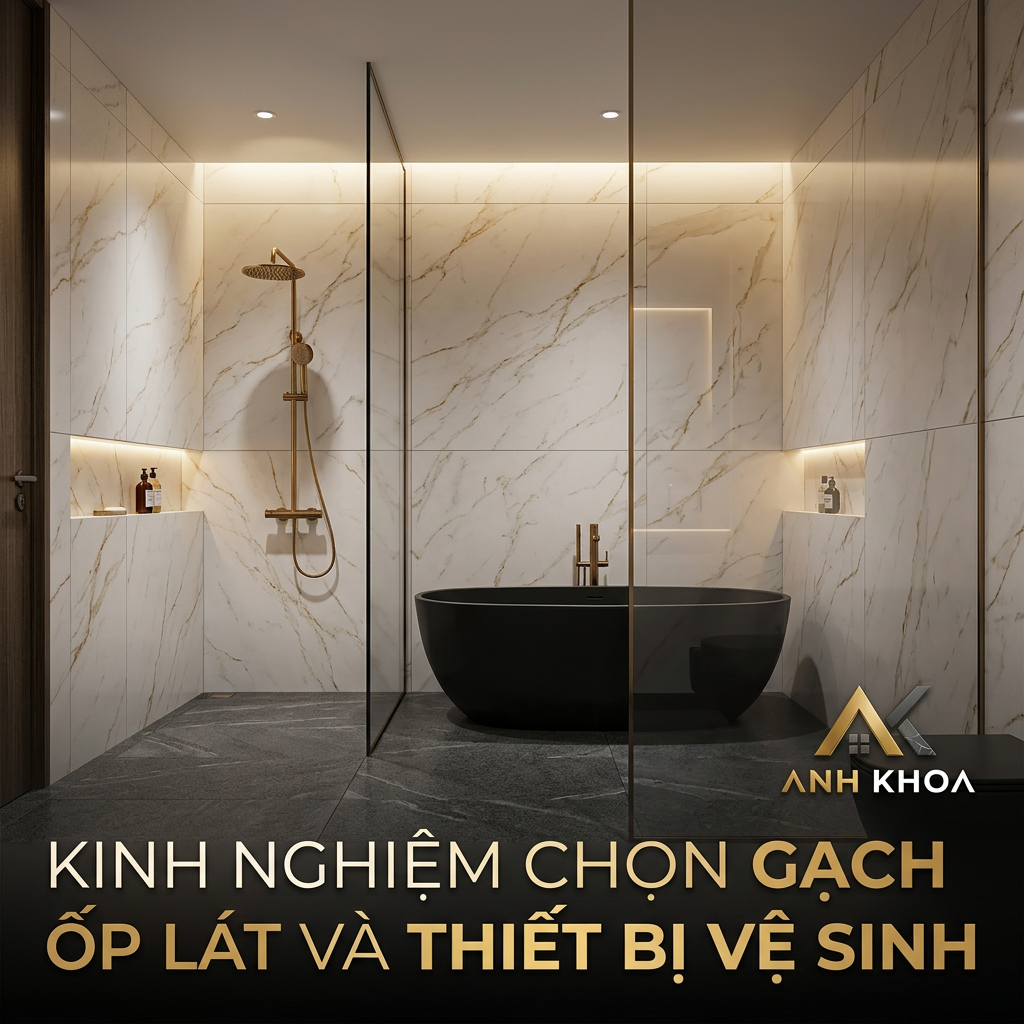 Kinh Nghiệm Chọn Gạch Ốp Lát Và Thiết Bị Vệ Sinh Cho Nhà Phố Hiện Đại