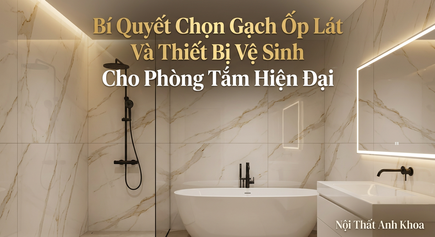 Bí Quyết Chọn Gạch Ốp Lát Và Thiết Bị Vệ Sinh Cho Phòng Tắm Hiện Đại