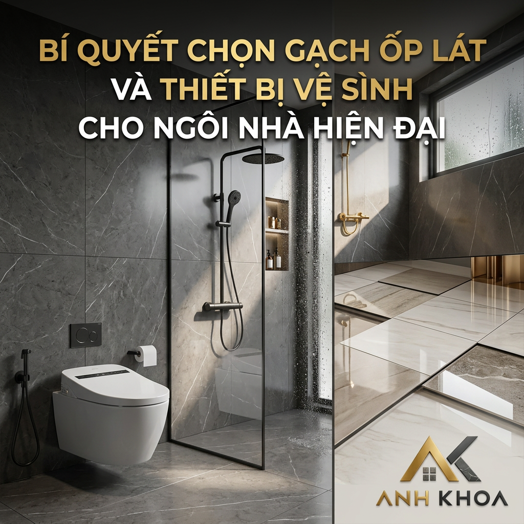 Bí Quyết Chọn Gạch Ốp Lát Và Thiết Bị Vệ Sinh Cho Ngôi Nhà Hiện Đại