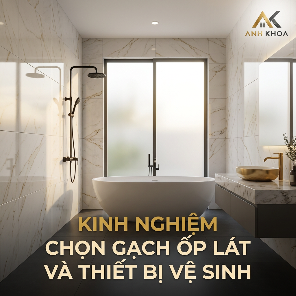Kinh Nghiệm Chọn Gạch Ốp Lát Và Thiết Bị Vệ Sinh Cho Nhà Phố Hiện Đại