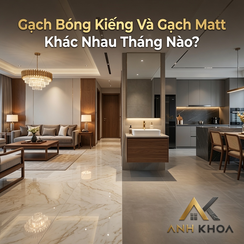 Gạch Bóng Kiếng Và Gạch Matt Khác Nhau Thế Nào? Kinh Nghiệm Chọn Cho Từng Không Gian