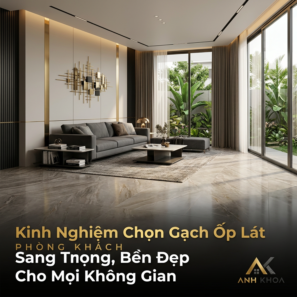 Kinh Nghiệm Chọn Gạch Ốp Lát Phòng Khách Sang Trọng, Bền Đẹp Cho Mọi Không Gian
