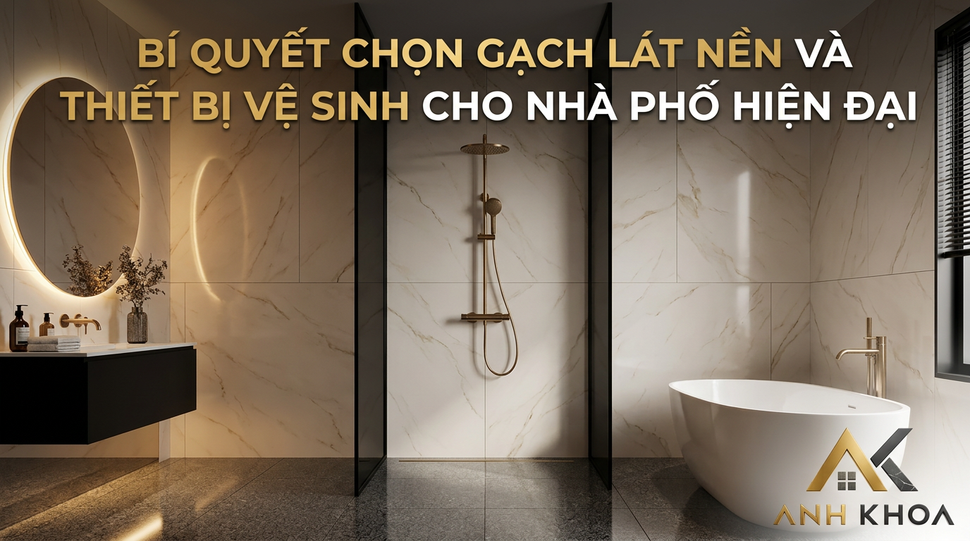 Bí Quyết Chọn Gạch Lát Nền Và Thiết Bị Vệ Sinh Cho Nhà Phố Hiện Đại
