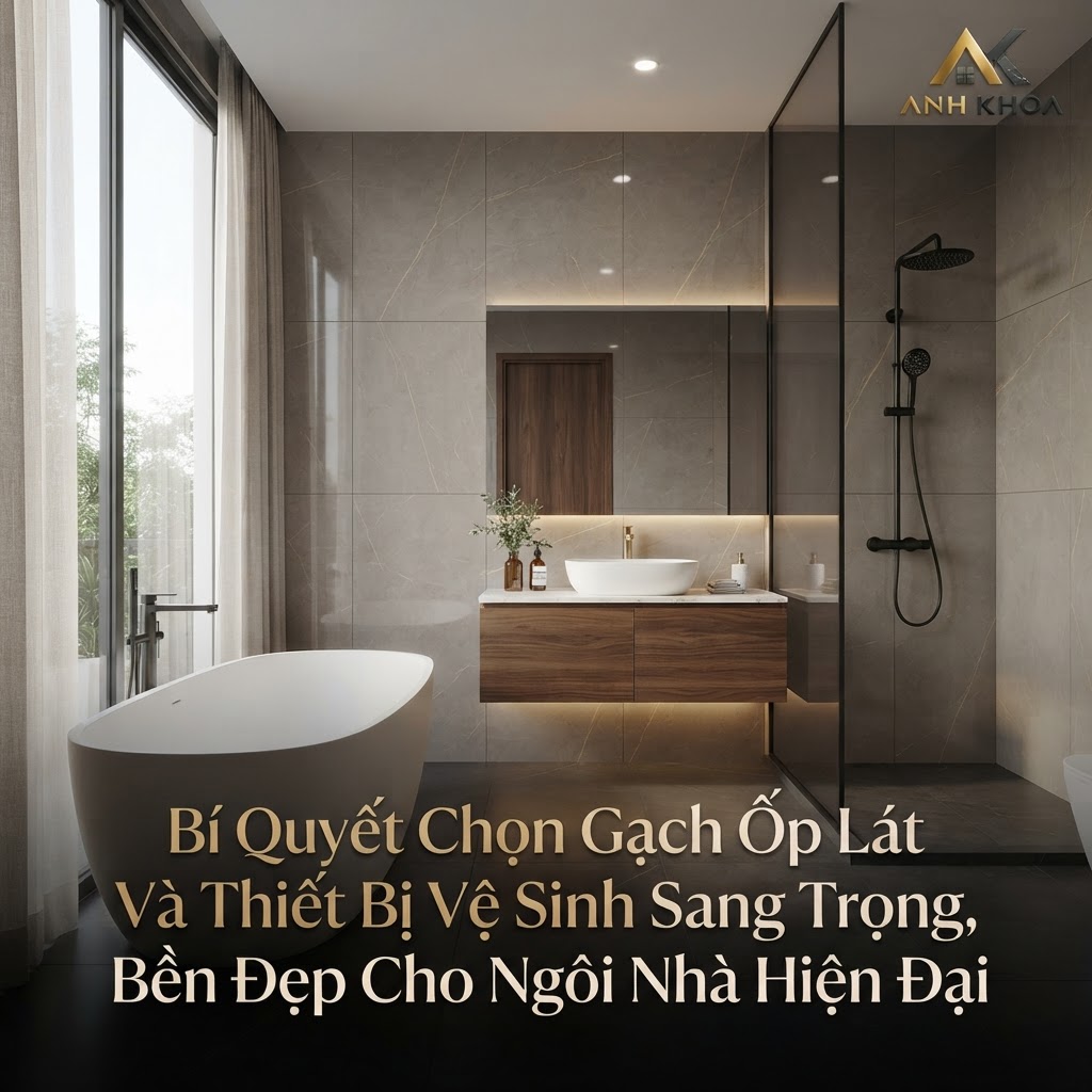 Bí Quyết Chọn Gạch Ốp Lát Và Thiết Bị Vệ Sinh Sang Trọng, Bền Đẹp Cho Ngôi Nhà Hiện Đại