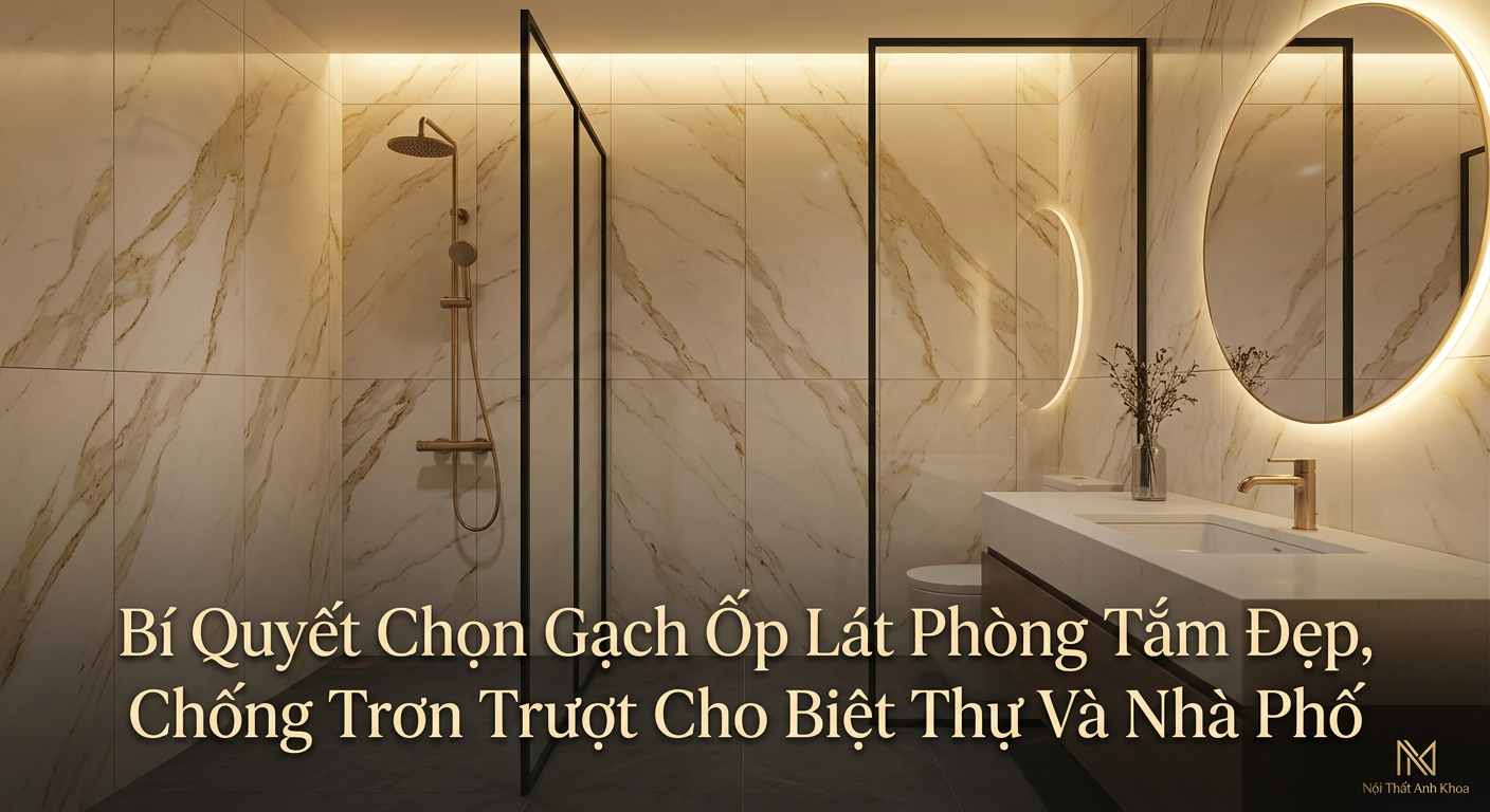 Bí Quyết Chọn Gạch Ốp Lát Phòng Tắm Đẹp, Chống Trơn Trượt Cho Biệt Thự Và Nhà Phố