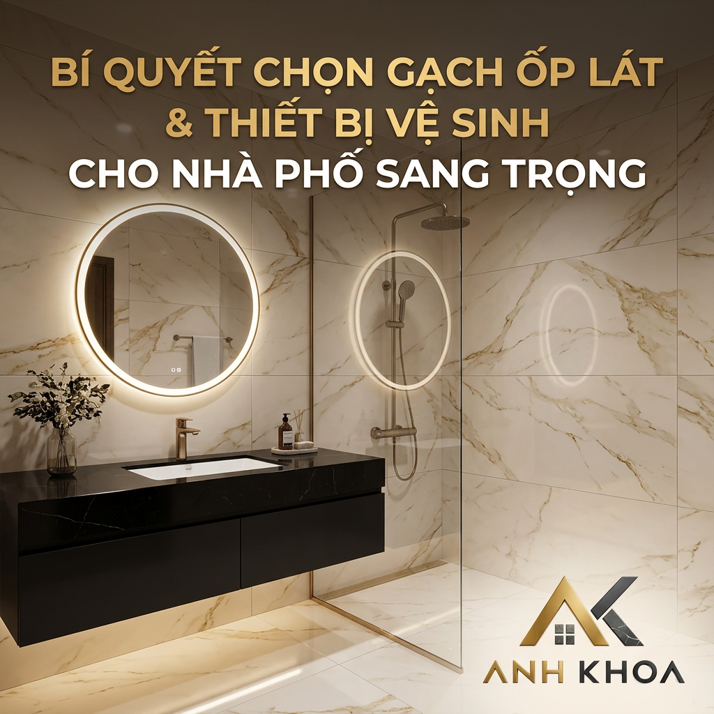 Bí Quyết Chọn Gạch Ốp Lát Và Thiết Bị Vệ Sinh Cho Nhà Phố Sang Trọng