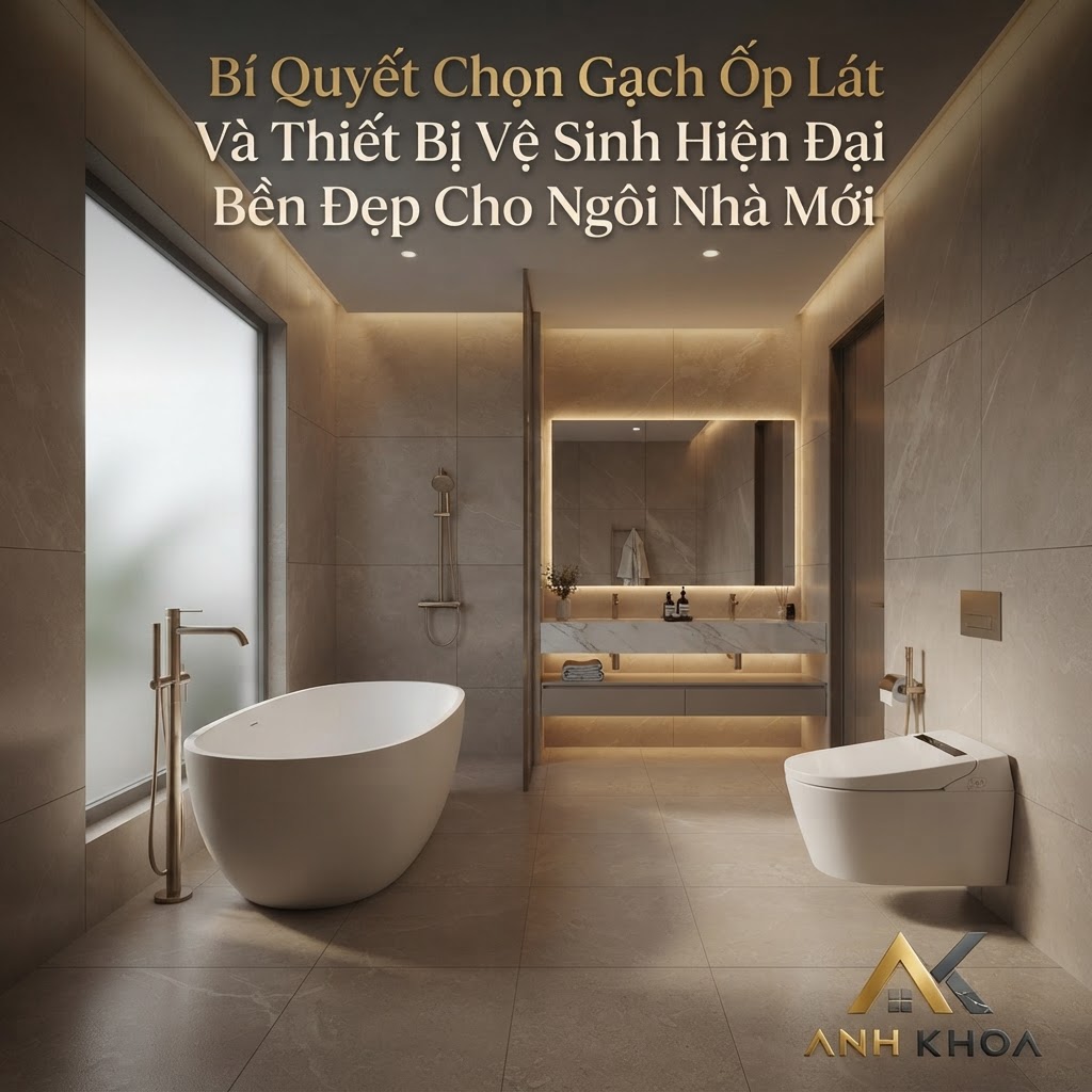 Bí Quyết Chọn Gạch Ốp Lát Và Thiết Bị Vệ Sinh Hiện Đại Bền Đẹp Cho Ngôi Nhà Mới