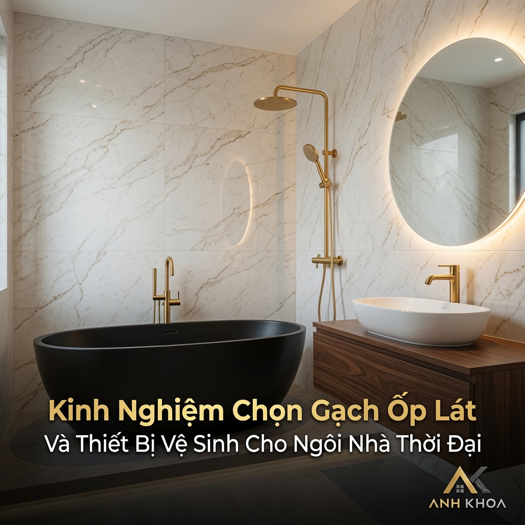 Kinh Nghiệm Chọn Gạch Ốp Lát Và Thiết Bị Vệ Sinh Cho Ngôi Nhà Hiện Đại