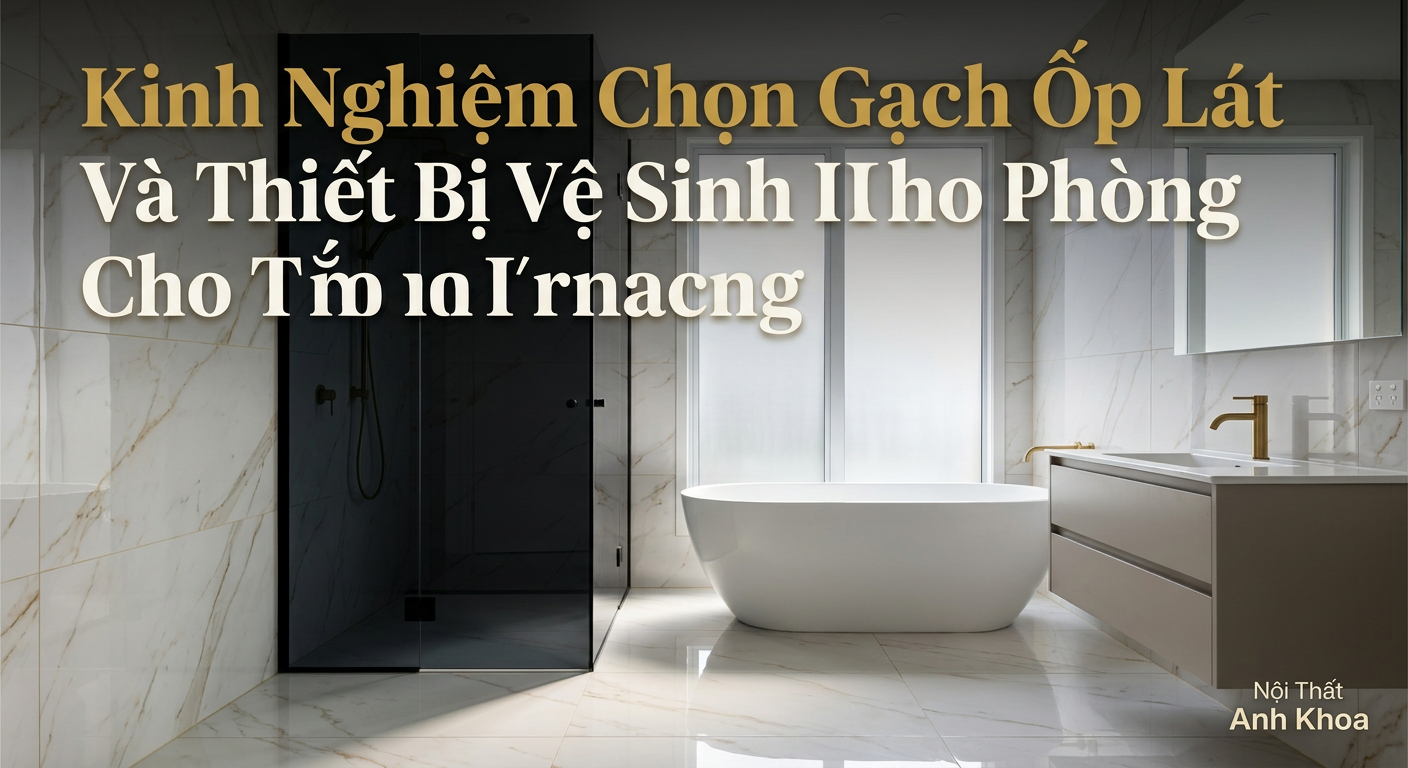 Kinh Nghiệm Chọn Gạch Ốp Lát Và Thiết Bị Vệ Sinh Cho Phòng Tắm Sang Trọng