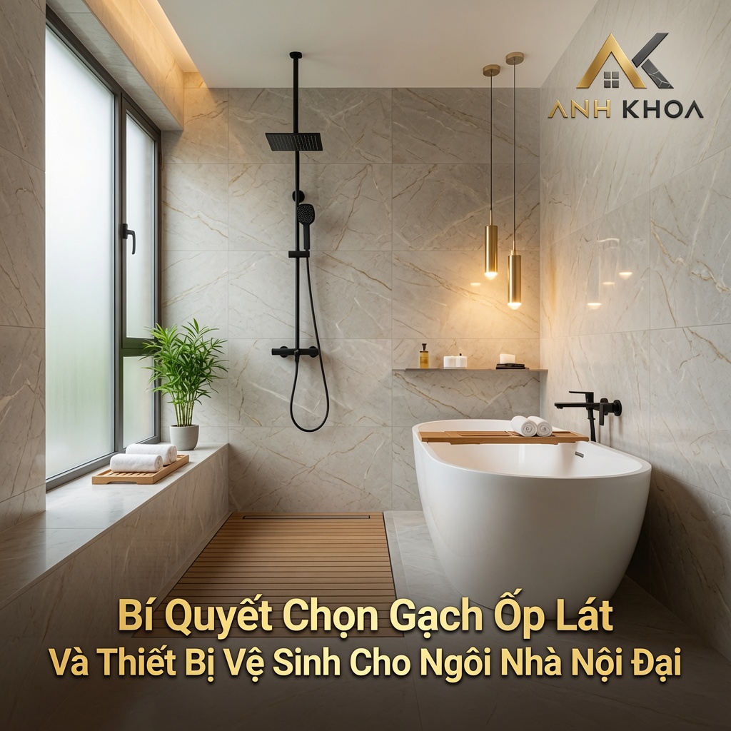 Bí Quyết Chọn Gạch Ốp Lát Và Thiết Bị Vệ Sinh Cho Ngôi Nhà Hiện Đại