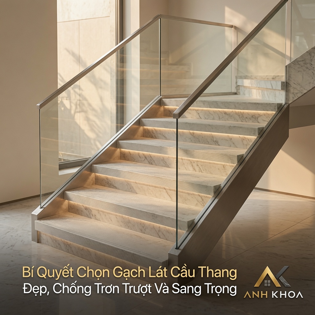 Bí Quyết Chọn Gạch Lát Cầu Thang Đẹp, Chống Trơn Trượt Và Sang Trọng