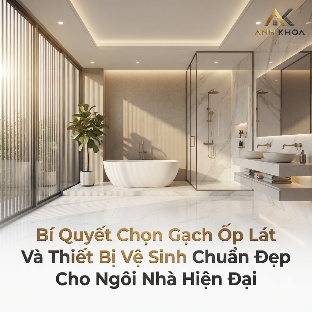Bí Quyết Chọn Gạch Ốp Lát Và Thiết Bị Vệ Sinh Chuẩn Đẹp Cho Ngôi Nhà Hiện Đại