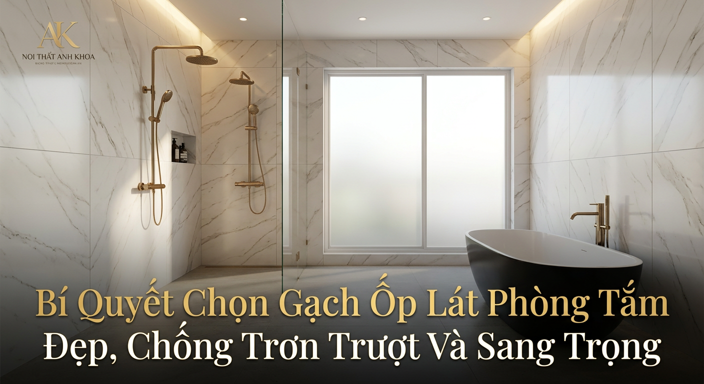 Bí Quyết Chọn Gạch Ốp Lát Phòng Tắm Đẹp, Chống Trơn Trượt Và Sang Trọng