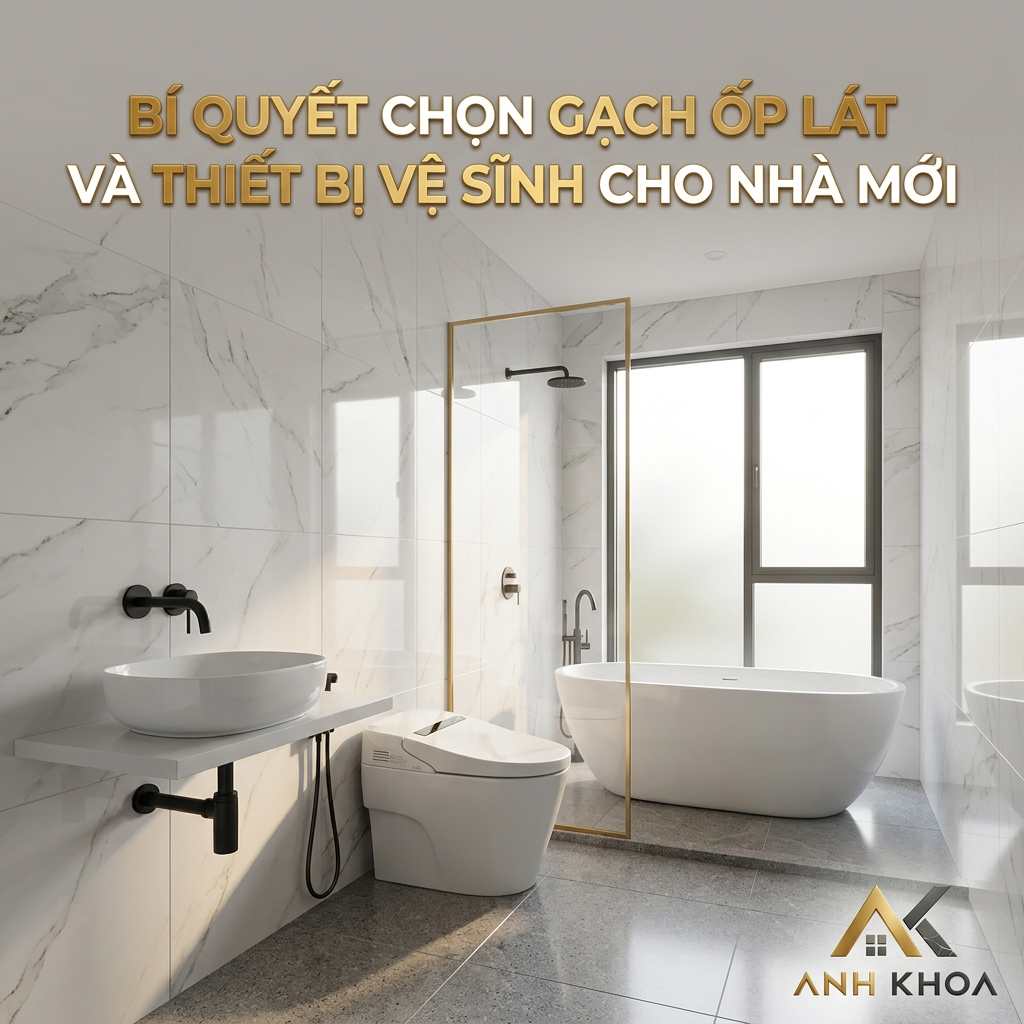 Bí Quyết Chọn Gạch Ốp Lát Và Thiết Bị Vệ Sinh Cho Nhà Mới: Đẹp, Bền, Tối Ưu Chi Phí