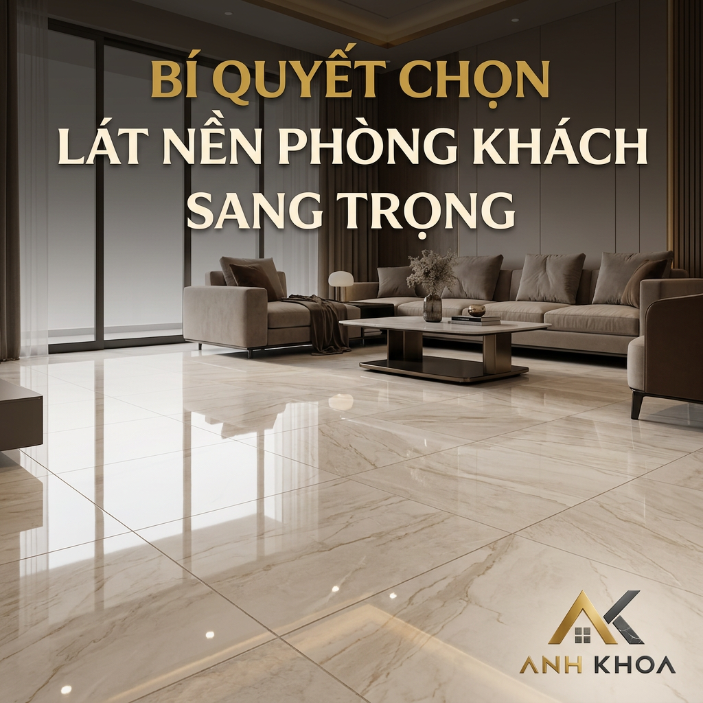 Bí Quyết Chọn Gạch Lát Nền Phòng Khách Sang Trọng, Nâng Tầm Không Gian Sống