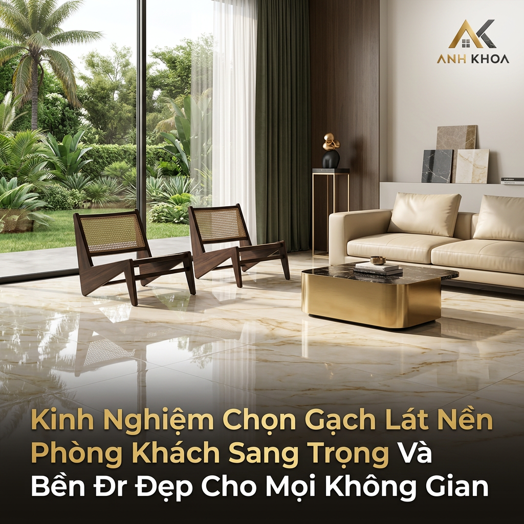 Kinh Nghiệm Chọn Gạch Lát Nền Phòng Khách Sang Trọng Và Bền Đẹp Cho Mọi Không Gian
