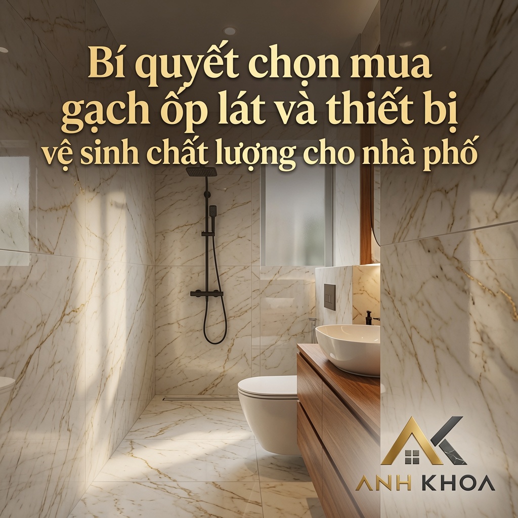 Bí quyết chọn mua gạch ốp lát và thiết bị vệ sinh chất lượng cho nhà phố