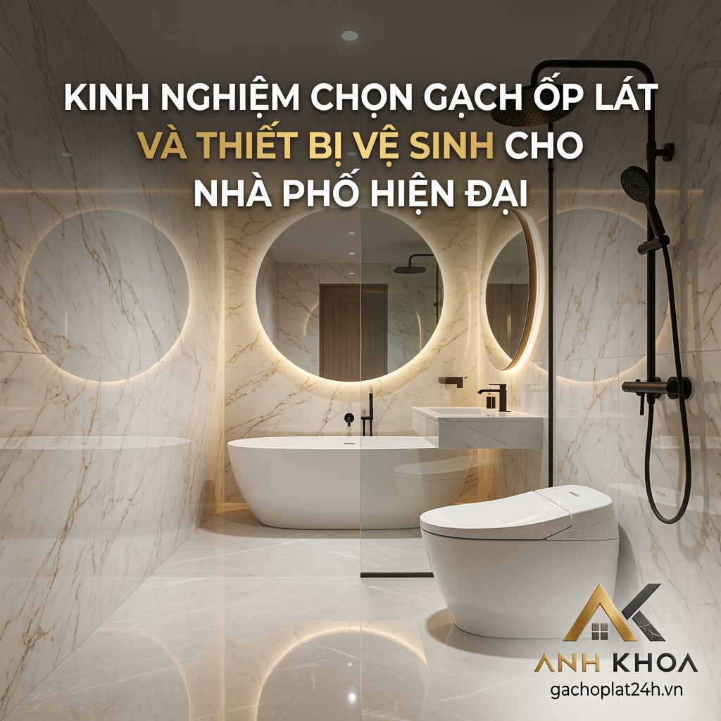 Kinh Nghiệm Chọn Gạch Ốp Lát Và Thiết Bị Vệ Sinh Cho Nhà Phố Hiện Đại