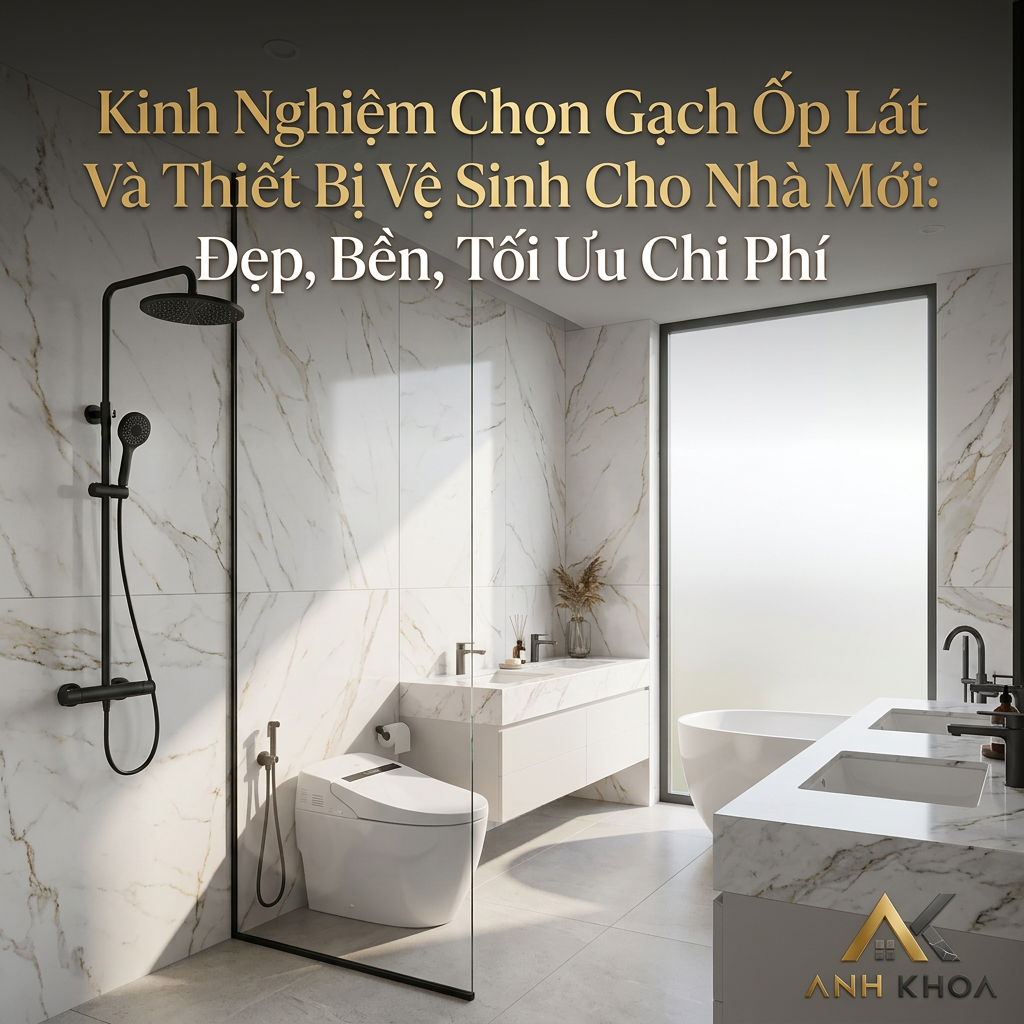 Kinh Nghiệm Chọn Gạch Ốp Lát Và Thiết Bị Vệ Sinh Cho Nhà Mới: Đẹp, Bền, Tối Ưu Chi Phí
