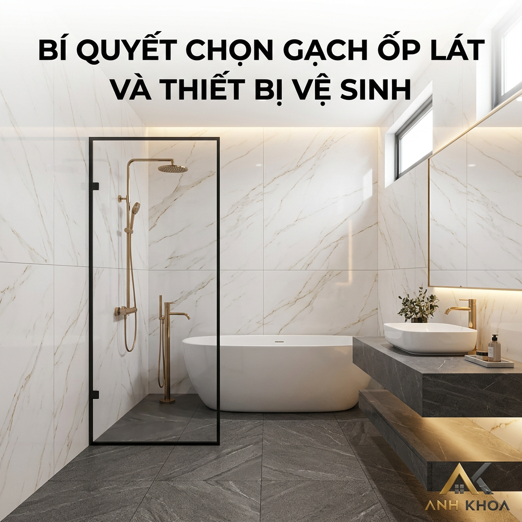 Bí Quyết Chọn Gạch Ốp Lát Và Thiết Bị Vệ Sinh Cho Nhà Phố Hiện Đại