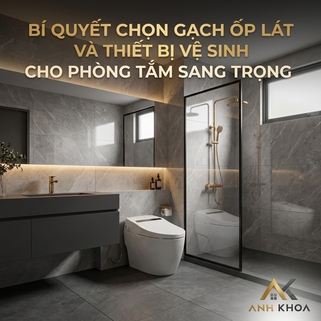 Bí Quyết Chọn Gạch Ốp Lát Và Thiết Bị Vệ Sinh Cho Phòng Tắm Sang Trọng, Hiện Đại