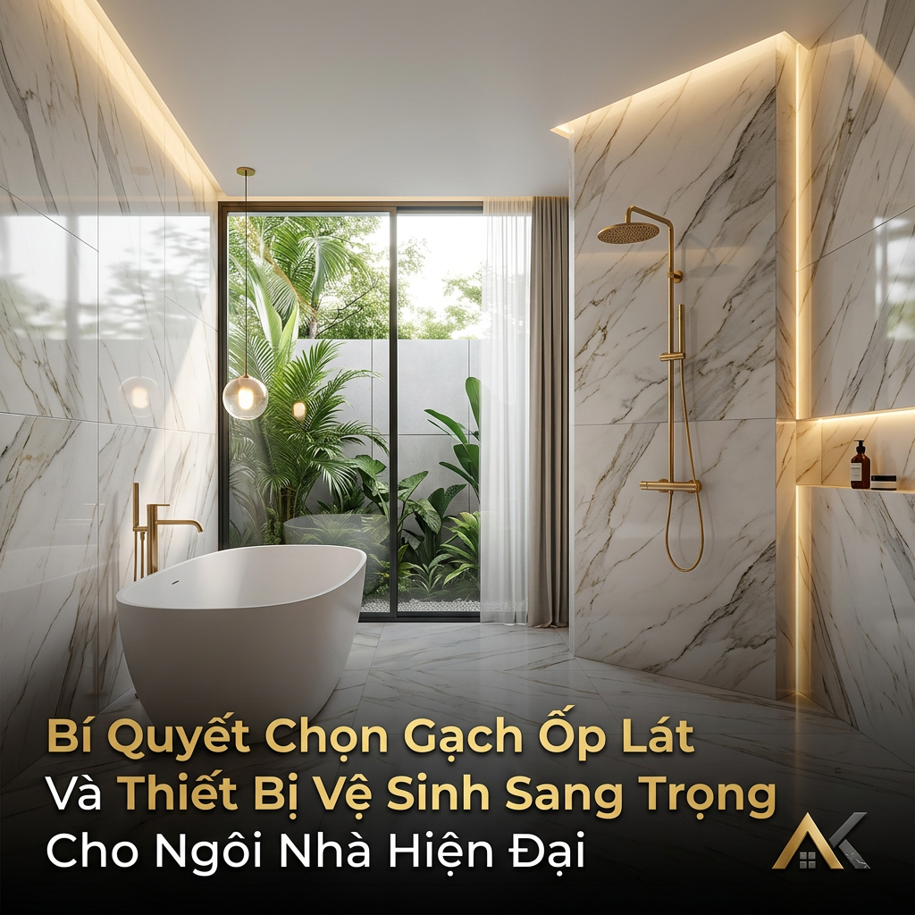 Bí Quyết Chọn Gạch Ốp Lát Và Thiết Bị Vệ Sinh Sang Trọng Cho Ngôi Nhà Hiện Đại
