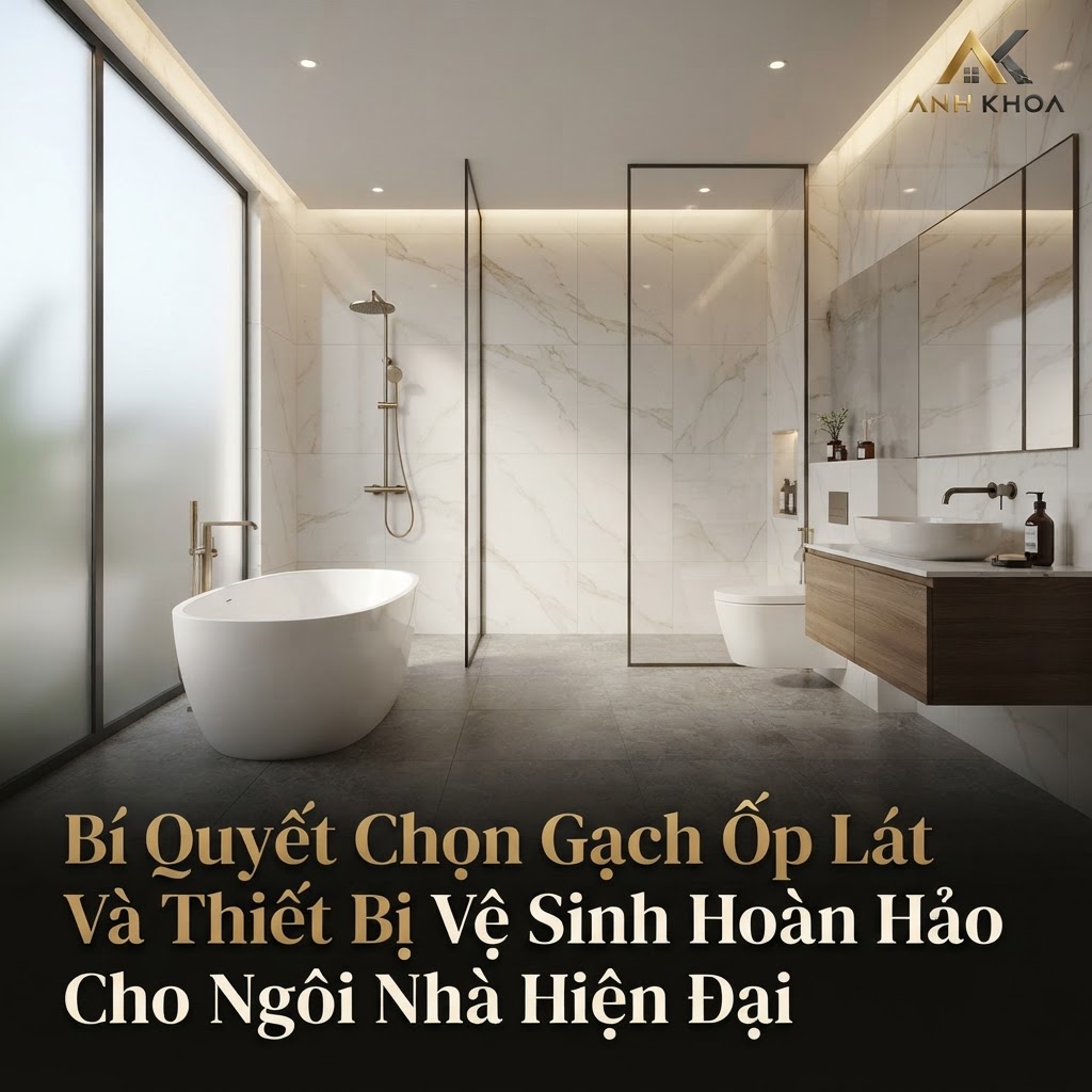 Bí Quyết Chọn Gạch Ốp Lát Và Thiết Bị Vệ Sinh Hoàn Hảo Cho Ngôi Nhà Hiện Đại