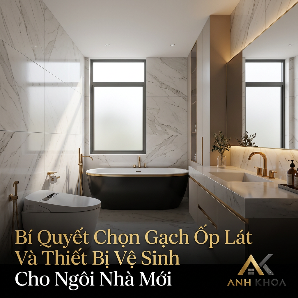 Bí Quyết Chọn Gạch Ốp Lát Và Thiết Bị Vệ Sinh Cho Ngôi Nhà Mới