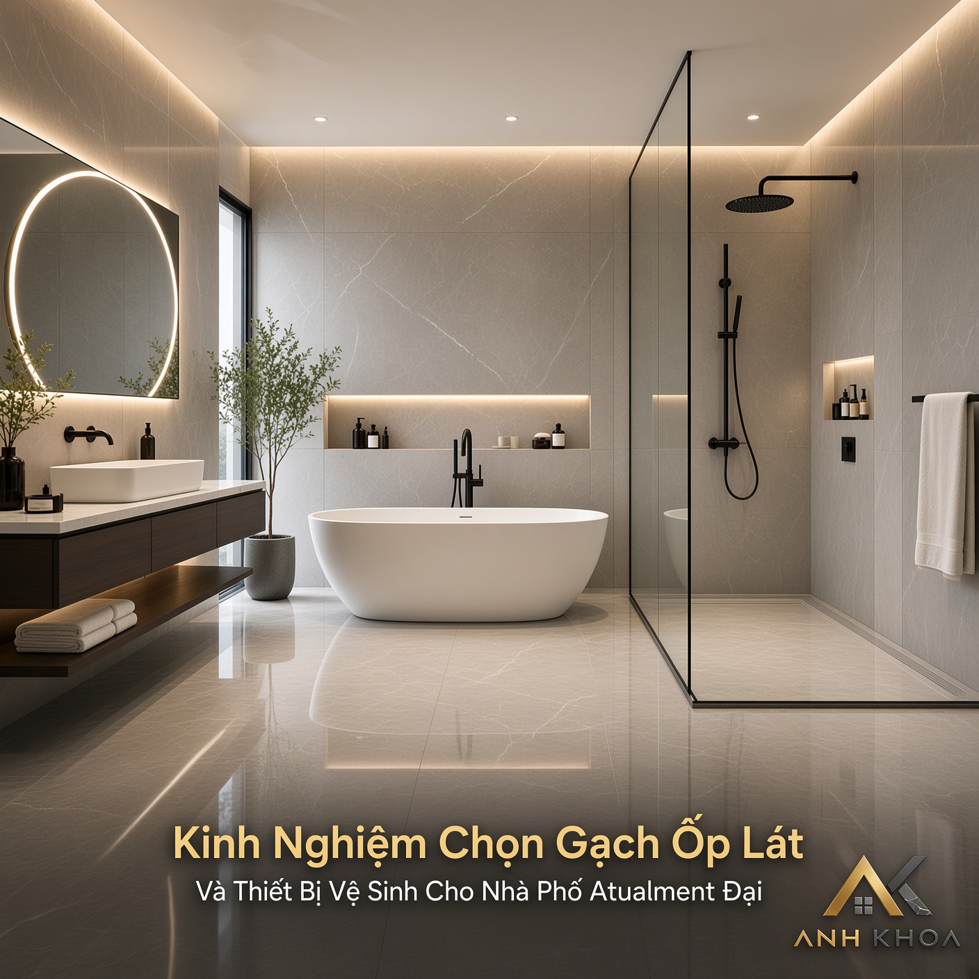 Kinh Nghiệm Chọn Gạch Ốp Lát Và Thiết Bị Vệ Sinh Cho Nhà Phố Hiện Đại