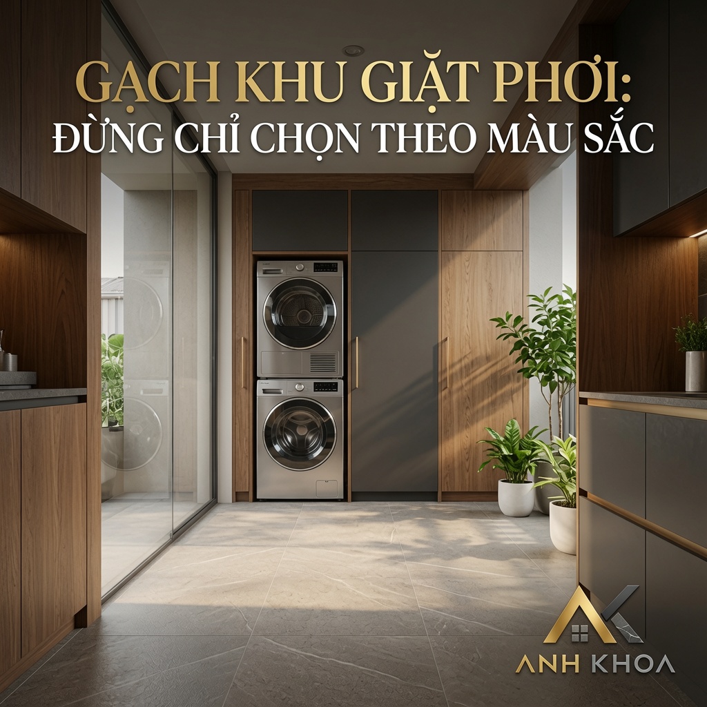 Gạch Khu Giặt Phơi: Đừng Chỉ Chọn Theo Màu Sắc, Hãy Chú Trọng Công Năng!