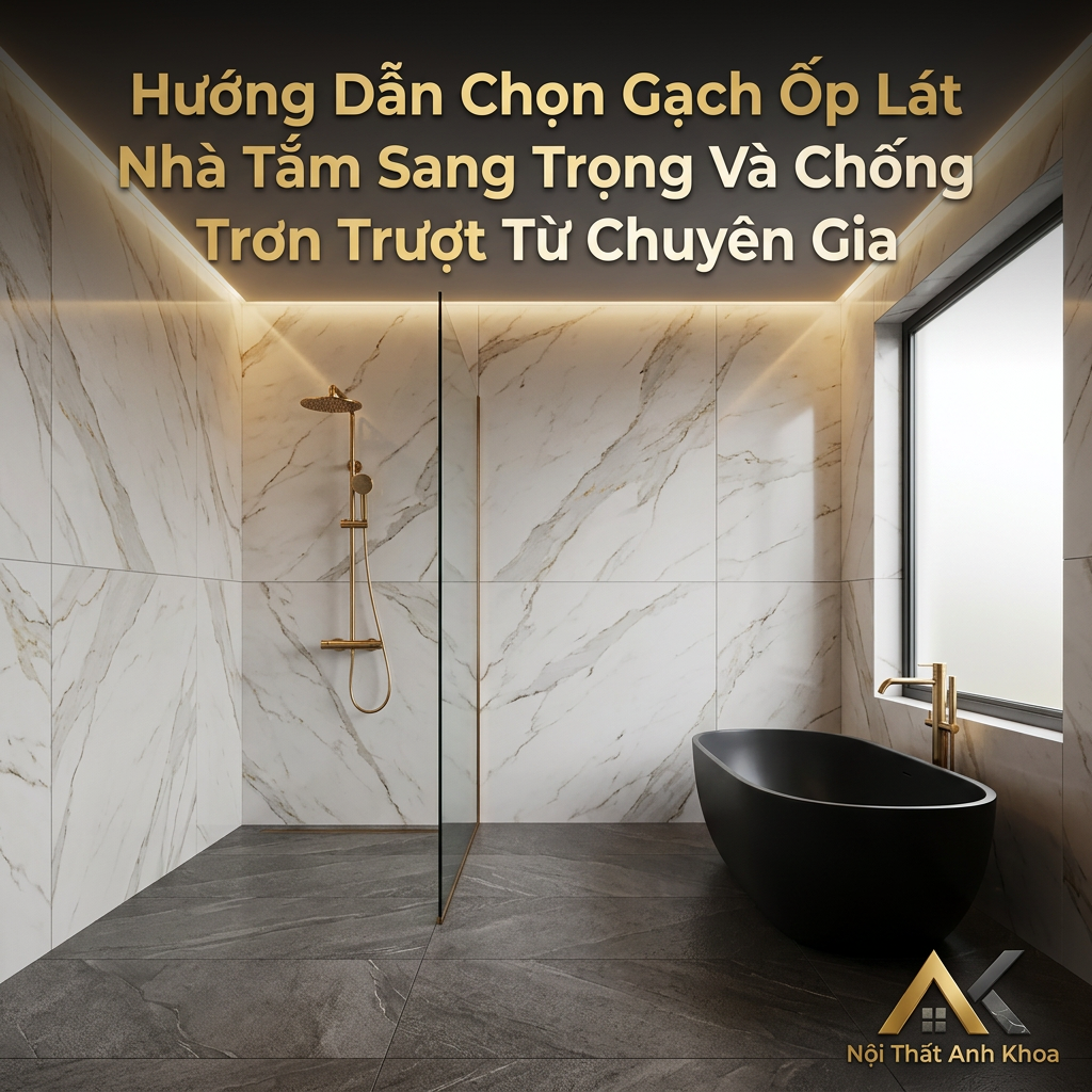 Hướng Dẫn Chọn Gạch Ốp Lát Nhà Tắm Sang Trọng Và Chống Trơn Trượt Từ Chuyên Gia