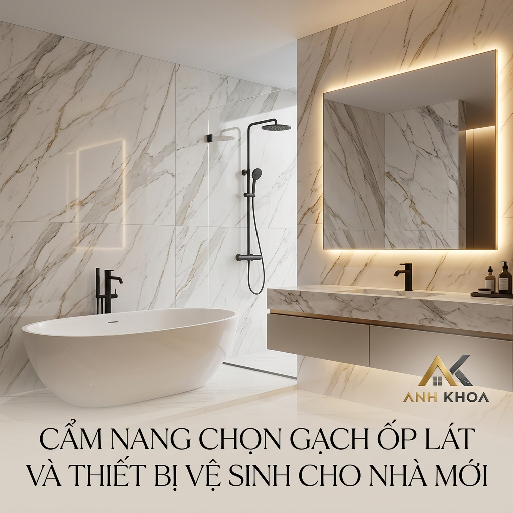 Cẩm Nang Chọn Gạch Ốp Lát Và Thiết Bị Vệ Sinh Cho Nhà Mới: Sang Trọng, Tối Ưu Và Bền Đẹp