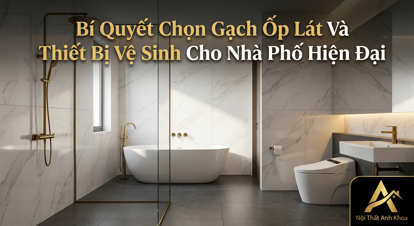 Bí Quyết Chọn Gạch Ốp Lát Và Thiết Bị Vệ Sinh Cho Nhà Phố Hiện Đại: Sang Trọng, Bền Đẹp Và Tối Ưu