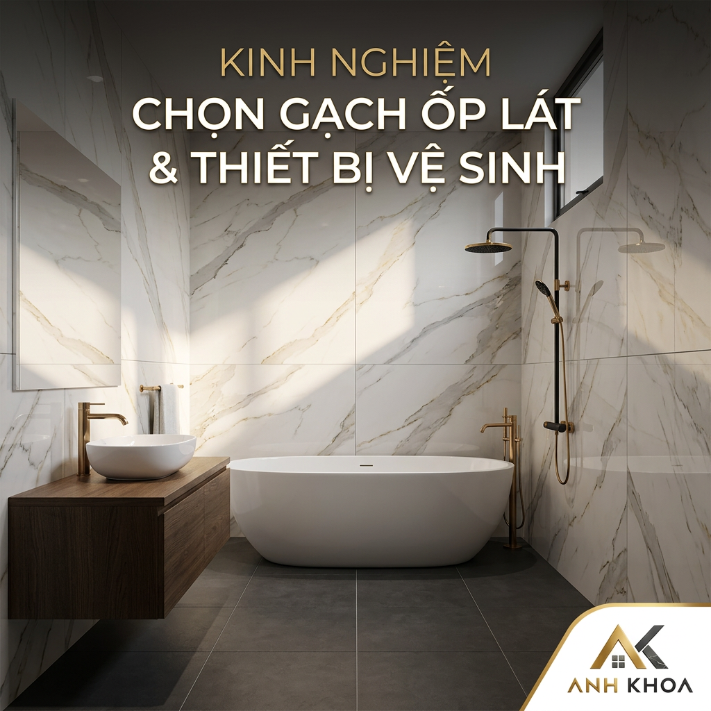 Kinh Nghiệm Chọn Gạch Ốp Lát Và Thiết Bị Vệ Sinh Cho Nhà Phố Hiện Đại