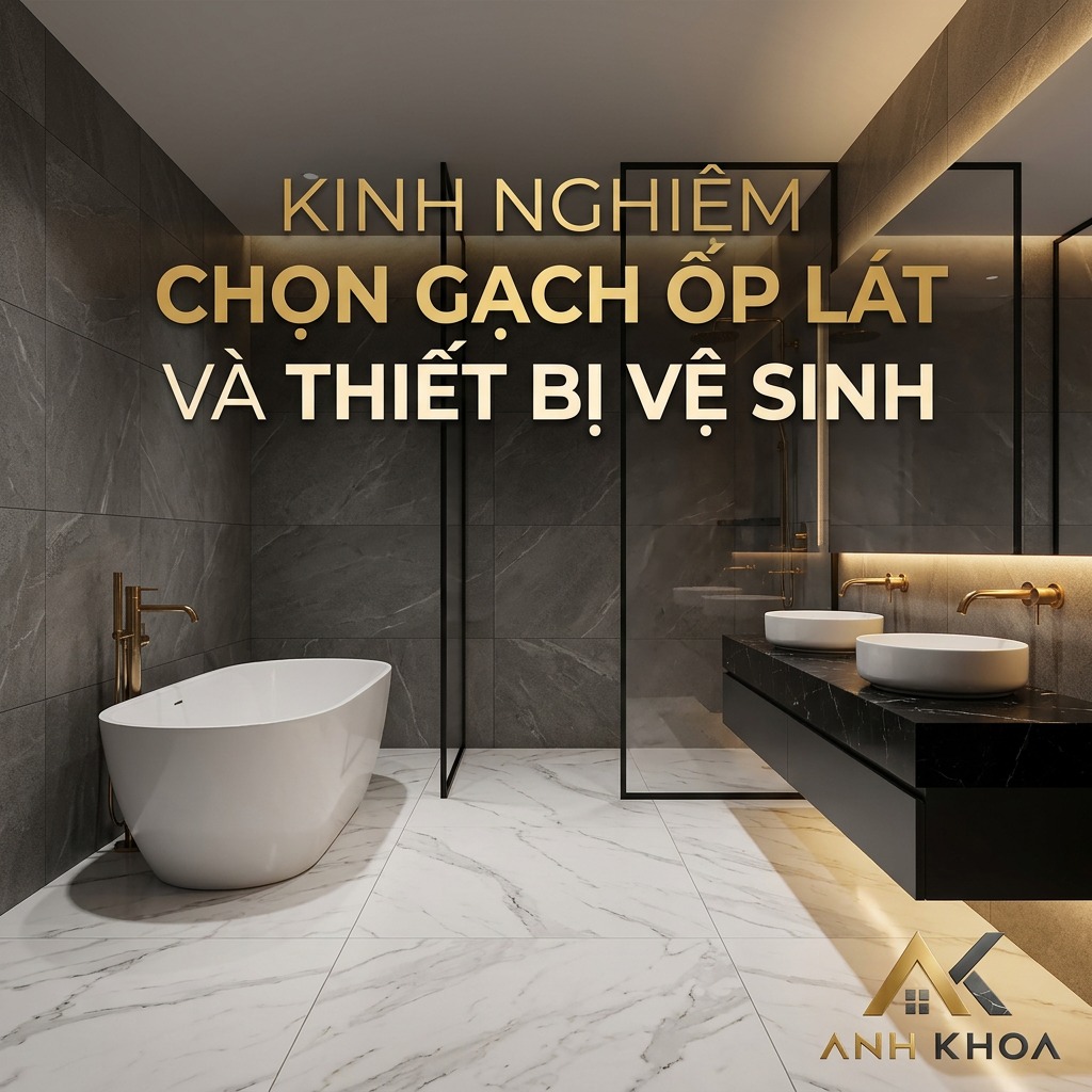 Kinh Nghiệm Chọn Gạch Ốp Lát Và Thiết Bị Vệ Sinh Cho Nhà Phố, Biệt Thự Hiện Đại