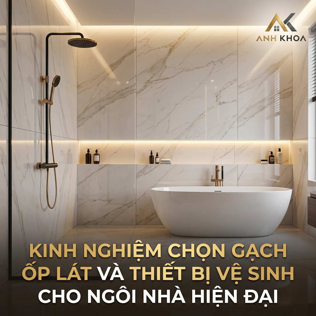 Kinh Nghiệm Chọn Gạch Ốp Lát Và Thiết Bị Vệ Sinh Cho Ngôi Nhà Hiện Đại