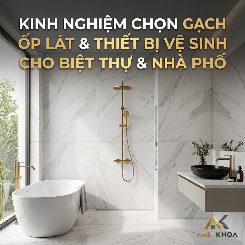 Kinh Nghiệm Chọn Gạch Ốp Lát Và Thiết Bị Vệ Sinh Trọn Gói Cho Nhà Phố Và Biệt Thự Hiện Đại