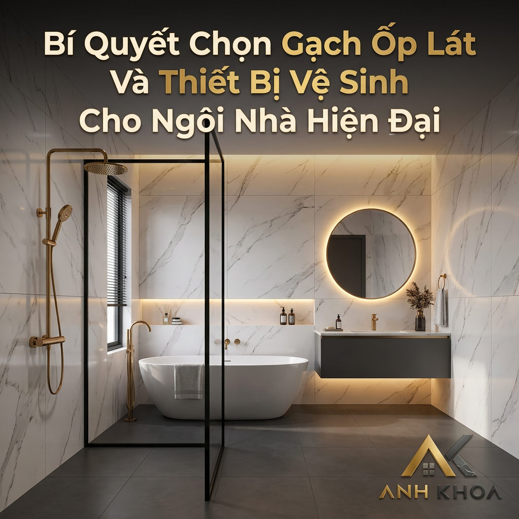 Bí Quyết Chọn Gạch Ốp Lát Và Thiết Bị Vệ Sinh Cho Ngôi Nhà Hiện Đại