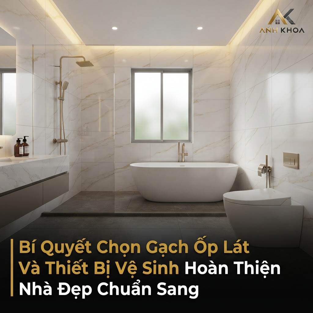 Bí Quyết Chọn Gạch Ốp Lát Và Thiết Bị Vệ Sinh Hoàn Thiện Nhà Đẹp Chuẩn Sang