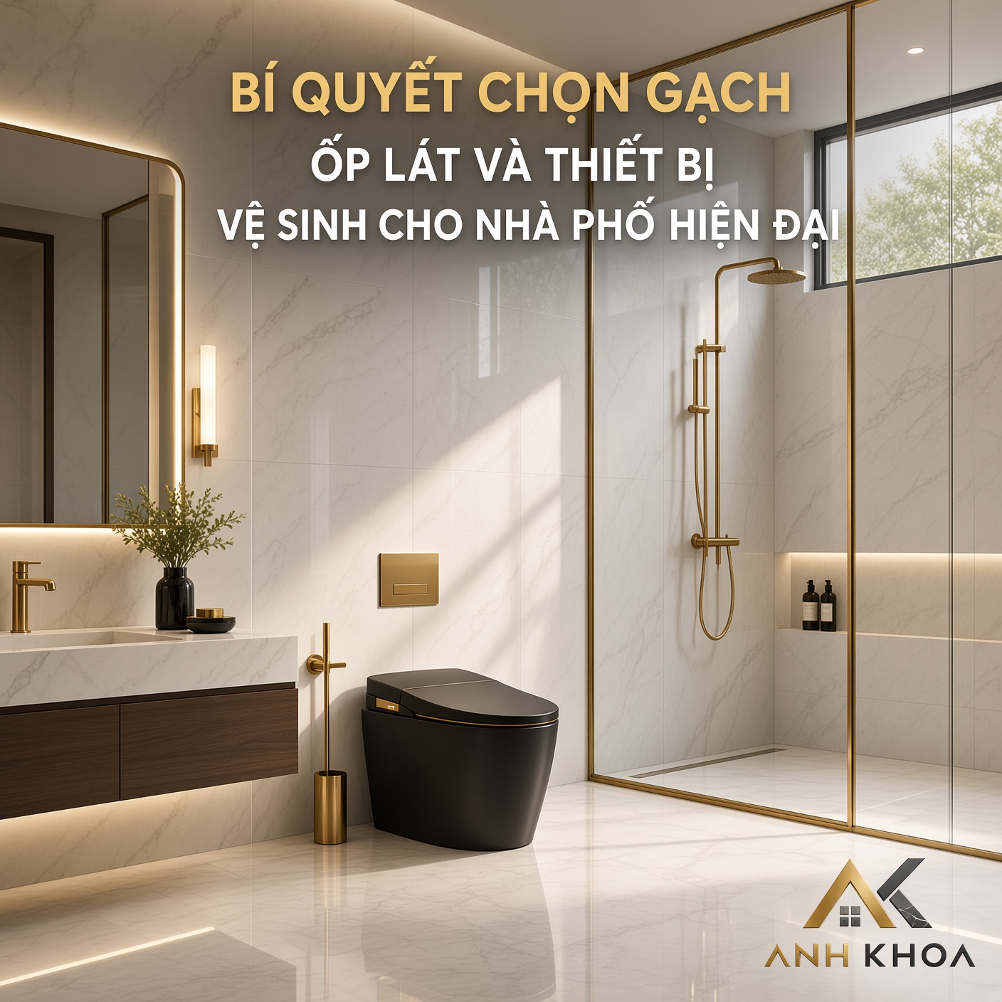 BÍ QUYẾT CHỌN GẠCH ỐP LÁT VÀ THIẾT BỊ VỆ SINH CHO NHÀ PHỐ HIỆN ĐẠI: ĐẸP, BỀN VÀ TỐI ƯU CHI PHÍ