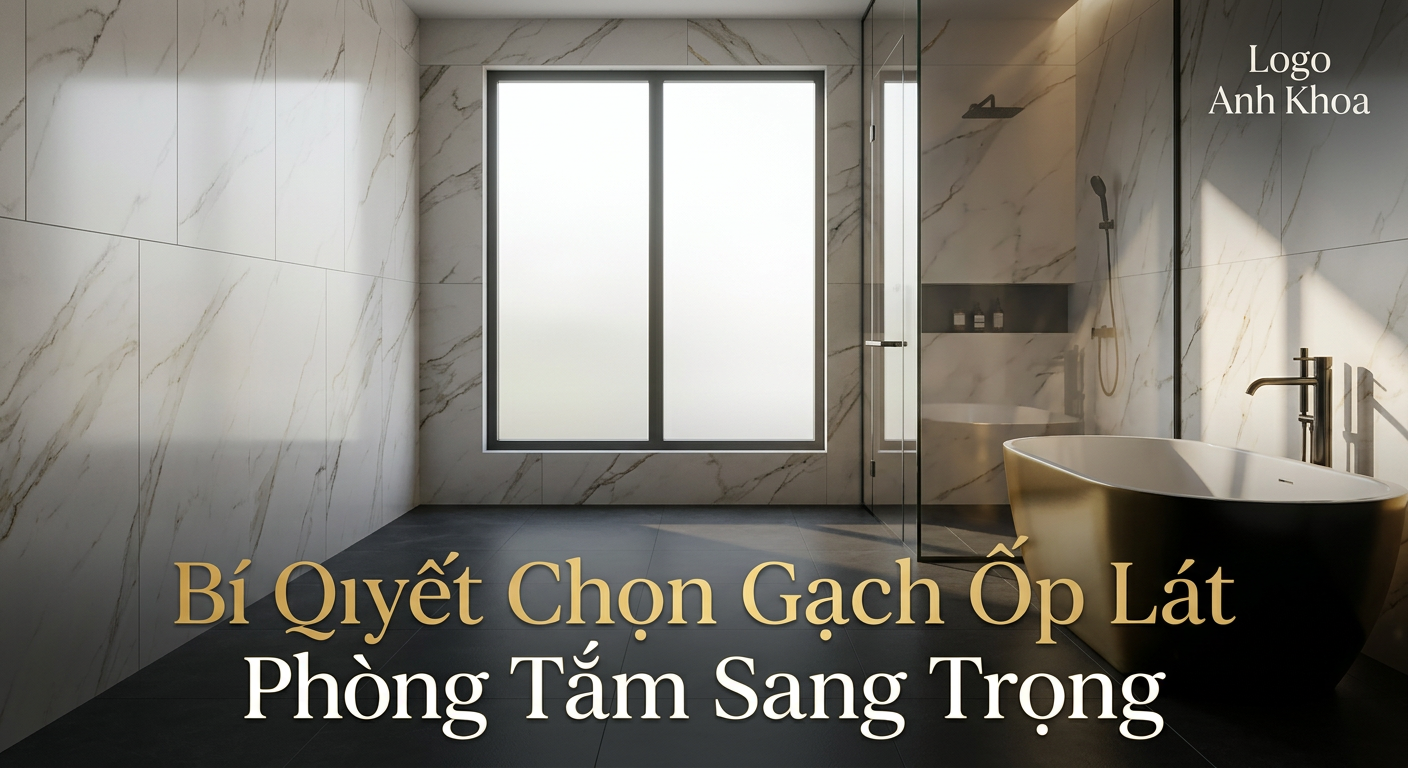 Bí Quyết Chọn Gạch Ốp Lát Phòng Tắm Sang Trọng Và Chống Trơn Trượt Hiệu Quả