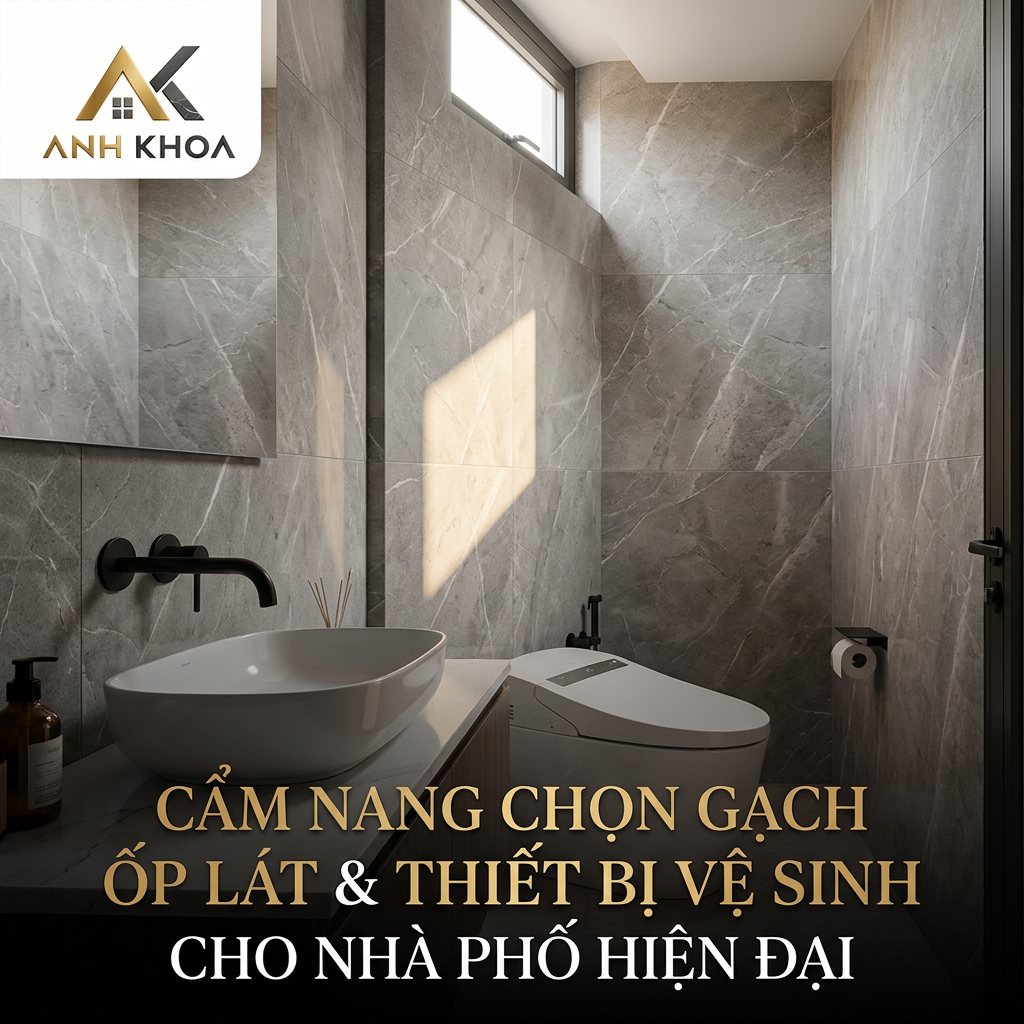 Cẩm Nang Chọn Gạch Ốp Lát Và Thiết Bị Vệ Sinh Cho Nhà Phố Hiện Đại