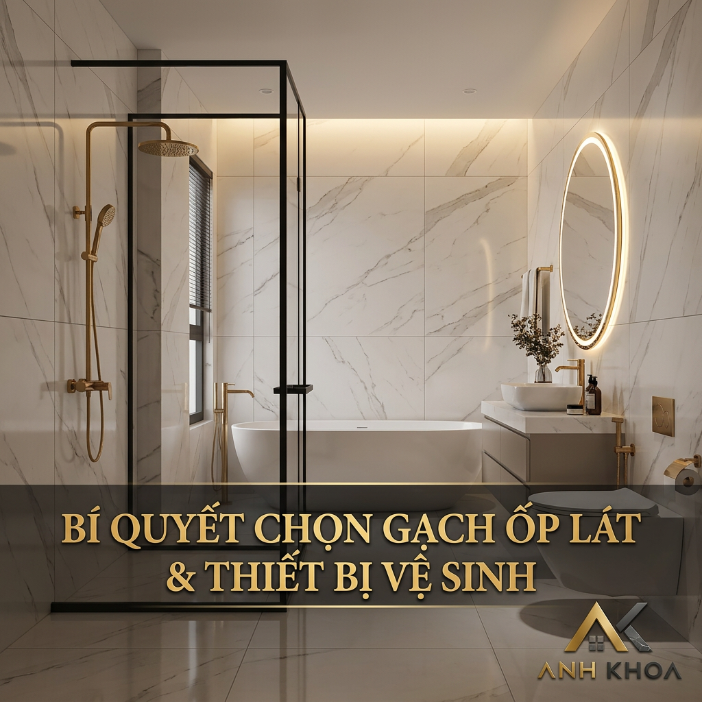 Bí Quyết Chọn Gạch Ốp Lát Và Thiết Bị Vệ Sinh Sang Trọng Cho Nhà Phố Hiện Đại