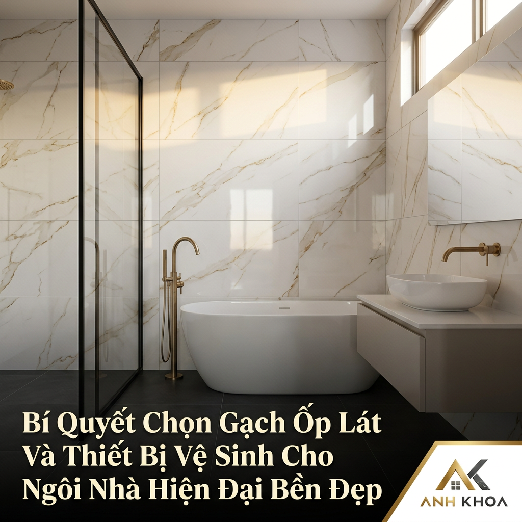 Bí Quyết Chọn Gạch Ốp Lát Và Thiết Bị Vệ Sinh Cho Ngôi Nhà Hiện Đại Bền Đẹp Theo Thời Gian